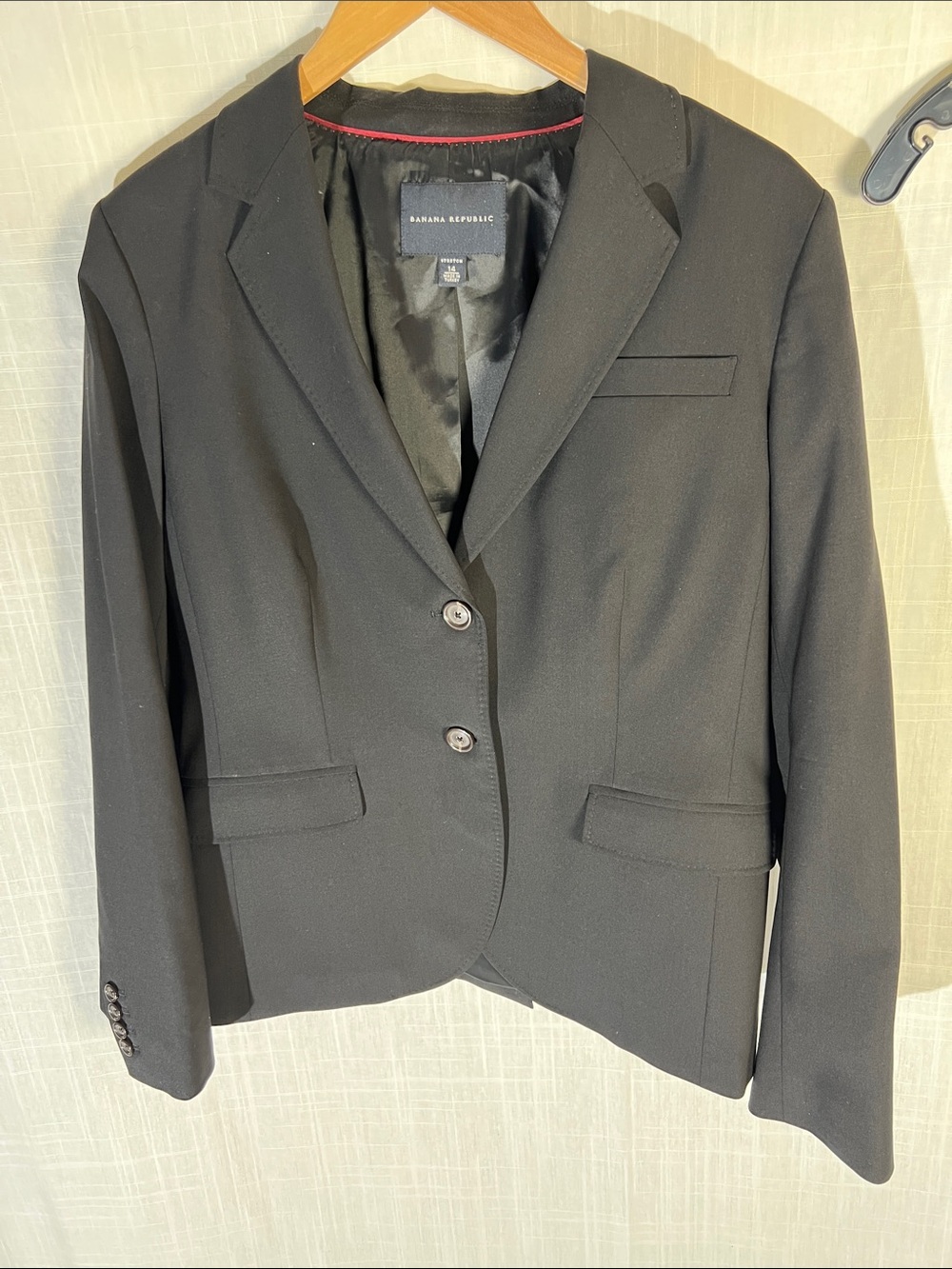 Banana Republic Black Women's Two-Button Tailored Blazer